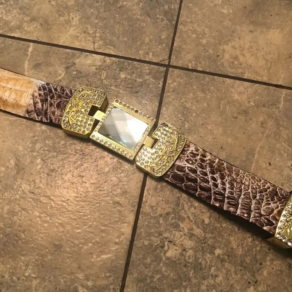 Los Altos boots alligator bling belt